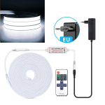 DC 24V neoonvalgusega LED-riba RF-kaugjuhtimispuldi puutel&uuml;litiga 320LED/M painduv trossist torulamp kodu j&otilde;ulukaunistuseks EL v&otilde;i USA pistikuga 1M