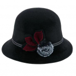 Elegantne riietumine naiste vildist m&uuml;ts Trendikas talvine s&uuml;gisene daamide kuppel lillega