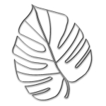 Les Tr&eacute;sors De Lily [A3245] - XXL metallist kaunistus 'Monstera Leaf' must - 70x57 cm must