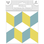 Les Tr&eacute;sors De Lily [R2195] - 6 sinise kollase tsementplaadi kleebise komplekt - 15x15 cm sinine