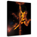 Feeby l&otilde;uenditr&uuml;kk, Naine tantsimas teivas 40x60 kuldne