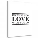 L&otilde;uenditr&uuml;kk Love Inscription Black and White 40x60 valge/must