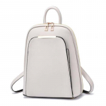 Naiste seljakott Luksusliku disainiga kvaliteetsest nahast naiste seljakott, suure mahutavusega koolikott vabaaja kandekotid reisi&otilde;lakotid One Size valge