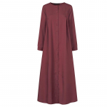 N&ouml;&ouml;p Ees Kaftan R&uuml;&uuml; Pikkade Varrukatega S&auml;rgi Tasku Naiste Maxi Kleit R&uuml;&uuml; L&auml;his-Ida mudelid Moslemi stiilis Tagasihoidlikud riided S&uuml;gis 2XL