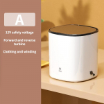 Ultraheli minipesumasin aluspesu v&auml;ike pesumasin &uuml;hiselamu Lazy kaasaskantavad sokid puhastusmasin 【Style A】Noble White