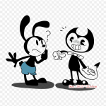 Bendy ja tindimasin Oswald The Lucky Rabbit Triikraud soojus&uuml;lekandel tr&uuml;kkimine Vin&uuml;&uuml;lplaastrid Kleebis riietele Ise ise tehke aplikatsioonid pestavad plaastrid