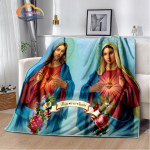 Religioosne Jeesuse ka&scaron;miir tekk 3D prinditud Kristuse vooditekk Flanell tekk Neitsi Maarja - Jeesuse seeria mugav kodutekk 150x200cm
