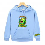 My Singing Monsters Cartoon Game Pusad Roheline Graafiline Printimine Laste Pusad Kapuutsiga Fliis Poistele/T&uuml;drukutele Pulloverid poiste kapuutsidega t&uuml;drukutele 130 helesinine v&auml;rv
