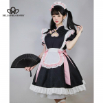 Hiina stiilis teenija &uuml;likond Lolita COS &otilde;&otilde;nes Uus Hiina Cheongsami neiu vormiriietus komplekti kleit naisele moodne lolita kleit S must