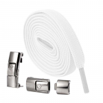 Lips Kingapaelad Press Lukk Kingapaelad Ilma sidemeteta Elastsed paelad Tossud Lastele T&auml;iskasvanutele 8 mm Laiendatud lame kingapael kingadele 100cm valge