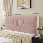 L&uuml;hike pl&uuml;&uuml;sist tolmukindel peatsi kate k&otilde;ikeh&otilde;lmav sametist tepitud voodipeakate Queen-size voodi seljaosa tolmukaitse kate W120 x H60cm roosa