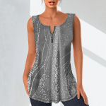 Naiste moodsad V-kaelusega s&auml;rgid vabaaja topid Naiste 3D v&auml;lguga teemantmustriga prinditud vest suures suuruses varrukateta pluusiga s&auml;rgid 7XL