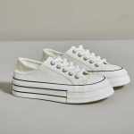 Moodsad jalatsid Madala &uuml;laosaga naiste &uuml;hekordsed kingad Paksu tallaga Candy Color Lamedad Naiste l&otilde;uendikingad Kevadsuvi 40 valge