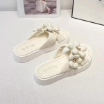 Suvised sussid vabaaja koduplatvorm jalatsid Vannituba vann Kodusussid T&uuml;drukute sussid 36-37 valge