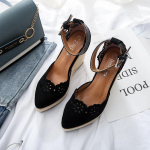 2023. aasta suvekingad Naiste k&otilde;rged kontsad sandaalid Retro etnilised naiste kiilud sandaalid Elegantsed naiste kiilukontsad 40 must