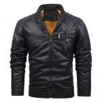 Winter Men's Plus Velvet PU jope Meeste jope XXXL must