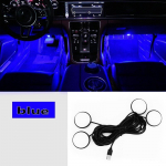 1 komplekt, auto LED-jalgvalgustid, auto kodu atmosf&auml;&auml;r, dekoratiivne autosalong, &uuml;ks nelja &ouml;&ouml; lambiga MYY