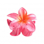 Naiste v&auml;ike juukseklamber, lilleline juukseklamber Realistlik lillekujuline gradient lastele, fikseeritud juuste kaunistamise t&ouml;&ouml;riist punane