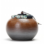 Retro keraamiline tee Caddy keraamika p&auml;hklitera &otilde;hukindel purk Kodu v&uuml;rtsikonteiner Niiskuskindlad purgid K&ouml;&ouml;gitarbed Aksessuaarid N 12X10.5CM 590ML