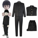 Anime Mob Psycho 100 Cosplay Mobu Saiko Hyaku Kageyama Shigeo Must Gakuran &Uuml;likonnad Mantel P&uuml;ksid Koolivormi Halloweeni kost&uuml;&uuml;mid L-(Costume+Wig)