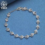 925 h&otilde;bedast AAA tsirkoonist s&uuml;dameketiga k&auml;ev&otilde;ru ehted 20cm