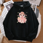 Kawaii Cardcaptor Sakura naiste riided kapuuts Graafiline &uuml;lisuur armas kapuuts Multikas kampsunid Naiste roosad topsid riided L