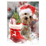 Teemantmaaling j&otilde;ulude lumememme ristpistes uus saabumine 5D DIY teemanttikandid mosaiik joonisfilm k&auml;sit&ouml;&ouml; p&uuml;hadekaunistused Full Round 20x30CM