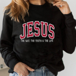 V&auml;rviline JEESUS TEE T&Otilde;DE ELU Pusa Christian Sweats Inspireerivad pulloverid Naiste vabaaja piiblisalmide topid M