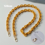 Uus telefoniketi tarvik Eemaldatavad osad Candy Neoon Crossbody Resin Luksuslik kaelarihm Telefoni&uuml;mbrisketid Akr&uuml;&uuml;list Armas &otilde;lapael Rippkett 120CM valge