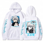 Uus anime Jujutsu Kaisen Satoru Gojo kapuuts Suurem&otilde;&otilde;duline s&uuml;gisene talvefliisist pusa meeste naiste pikkade varrukatega pullover L