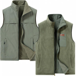 Kahepoolne vest meeste v&auml;livest Multi-bag pluss samet paks vest polaarfliisist vest L armee roheline v&auml;rv