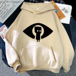Little Nightmares Anime Print Unisex/naiste puuvillane kapuuts vabaaja &uuml;lisuur pullover Populaarne dressipluus Moesuund Unisex r&otilde;ivad 2XL