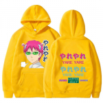 Anime Saiki K katastroofiline elu Hoodie Vintage Print Saiki Kusuo Pusad Unisex Naiste Mood Dressipluus Oversize kapuuts 2XL