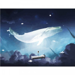 40x50 cm maal numbri j&auml;rgi Fantaasia T&auml;hemaailm Joonistamine l&otilde;uendile K&auml;sitsi maalitud kunst Kingitus Kodukaunistus DIY Vaalaloomade T&uuml;drukute Piltide Komplektid 40x50cm NOframe