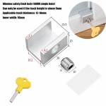 Ukse akna lukustuskork Reguleeritav turvaakna ukselukk v&otilde;tmev&otilde;tmega Ukseraam Turvalukk Lastekaitsed set 1-1pcs