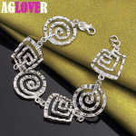 925 Sterling Silver Wave Worl k&auml;ev&otilde;ru ehted 20cm