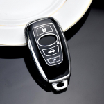 Pehme TPU auto kaugjuhtimispuldi v&otilde;tme&uuml;mbrise kate Subaru BRZ XV Forester Legacy Outback Shelli hoidiku kaitse lisatarvikutele gold edge valge