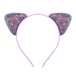 Glitter Armsad Kassi K&otilde;rvad Peapael Kitty Peapael Naised T&uuml;drukud Lapsed S&auml;ravad Juuksed Metallr&otilde;ngas L&auml;ikiv Juuksepaelad Juuste Aksessuaarid tumesinine v&auml;rv