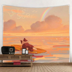 Multifilm, Anime, 3D digitaalprintimine, seinavaip, elutuba, magamistoa sisustus, rippuv riie, seinavaip, taustariie W150cmxL130cm