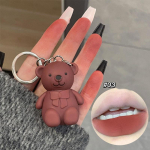 2023 Cute Bear v&otilde;tmehoidja huulemuda matt sametvaht hall roosa huulepulk veekindel kauap&uuml;siv mittenakkuv Cup huulel&auml;ige Korea kosmeetika
