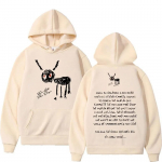 R&auml;ppar Drake k&otilde;igile koertele Kirjaga kapuuts Naiste hip-hop vintage unisex pullover, mood vabaaja suur kapuutsiga t&auml;navariided XS beež
