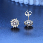 D v&auml;rvi VVS1 0,5CT Moissanite p&auml;evalillest k&otilde;rvar&otilde;ngad naisele Armsad pulmadeks S925 Sterling H&otilde;be GRA sertifitseeritud ehtekink