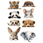 Seinal&uuml;liti kleebis Armsad multifilmid Lemmikloomade disain Isekleepuvad veekindlad eemaldatavad l&uuml;litikleebised 1pc