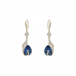 Peacock Phoenix Earrings 2023 Ear Hook Ehted kuld/sinine