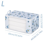 2024 Uus Lill N&auml;htav Suur mahutavus Tekk Riided Hoiukott Tekk Tekk Sorteerimiskotid Tolmukindel kapp Voodialune Panipaik Niiskuskindel korraldaja