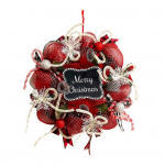 J&otilde;ulup&auml;rg esiukse ripats veranda uusaasta talumaja lumehelves punase marja kobarad vaniku talvefestivali koridori ukse riidepuu punane