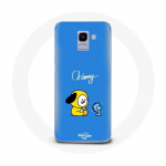 &Uuml;mbris Samsung Galaxy A8 2018 Bangtan BTS BT21 Chimmy Jimin sinise taustaga