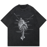 2024 Streetwear Skeleton Graphic Unisex T-s&auml;rk S must