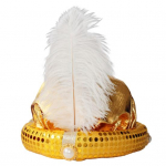 Lihav&otilde;ttem&uuml;ts L&auml;ikiv litritega sulgedega dekoor Faux Pearl peakatted Kerge cosplay Peen maskeraadipeom&uuml;ts Performance Prop punane