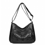 Naiste kott K&auml;ekott Mitme taskuga &otilde;lakott Crossbody kott Mommy v&auml;ike kandiline kott must